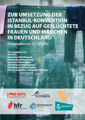 Cover Schattenbericht zur Umsetzung der Istanbul-Konvention in Bezug auf gefl&uuml;chtete Frauen und M&auml;dchen in Deutschland