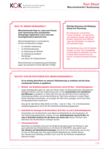 KOK Factsheet Menschenhandel KOK Factsheet Menschenhandel