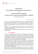 KOK-Stellungnahme zum Bundesmeldegesetz KOK-Stellungnahme zum Bundesmeldegesetz